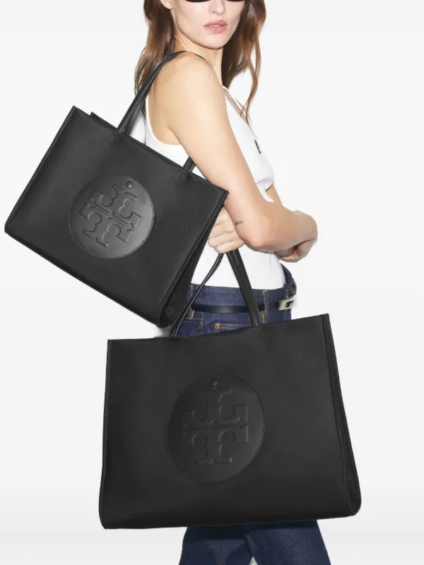 Tory Burch Ella ロゴパッチ ハンドバッグ ラージ | ブラック 