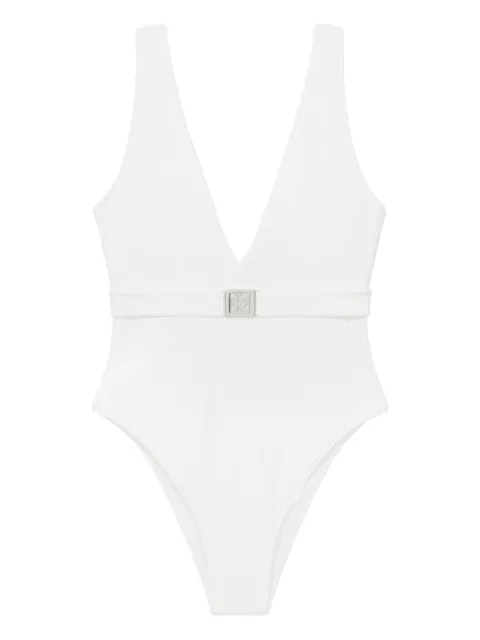 Tory Burch belted V-neck swimsuit