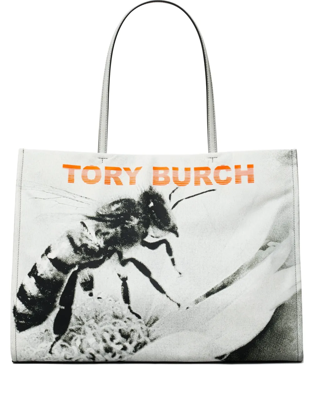 Tory Burch Ella ビーモチーフ ハンドバッグ - ホワイト Tory Burch Ella ビーモチーフ ハンドバッグ - ホワイト
