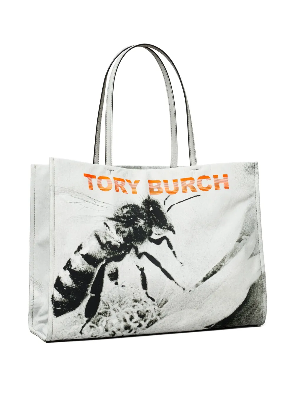 Tory Burch Ella shopper met bijenpatroon Wit