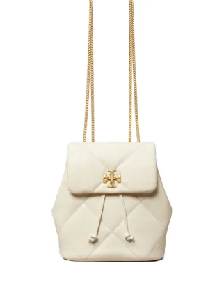 Tory Burch Kira Quilted Leather Backpack | White | FARFETCH display picture 2