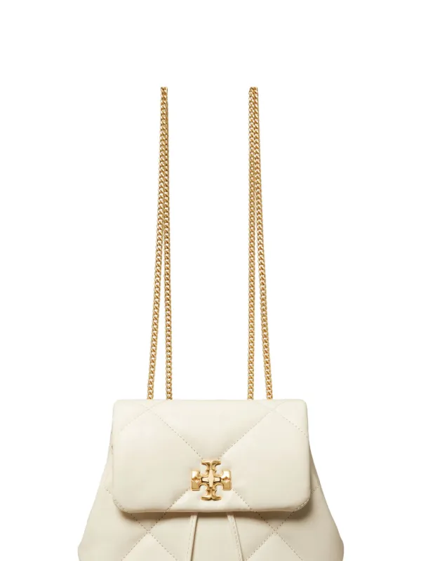 バックパック・リュック Tory Burch 'Kira' White Leather Backpack Tory Burch Kira Quilted Leather Backpack | White | FARFETCH