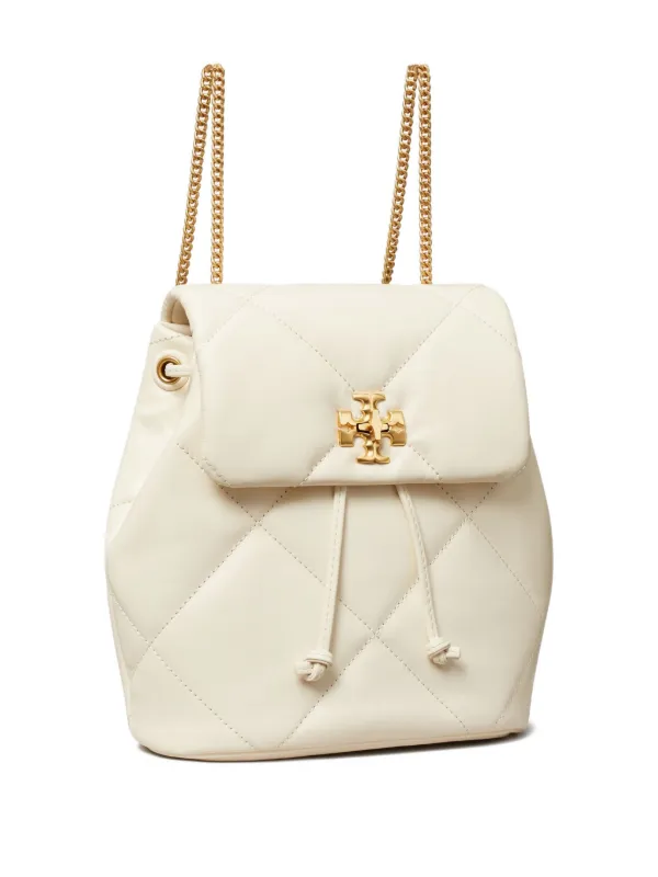 Tory Burch Kira Quilted Leather Backpack | White | FARFETCH display picture 1