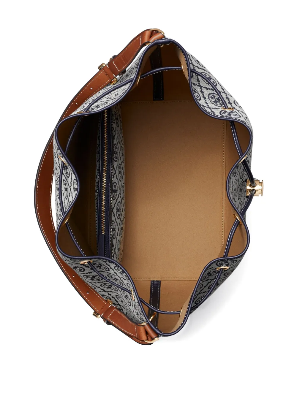 TORY BURCH T MONOGRAM BUCKET BAG