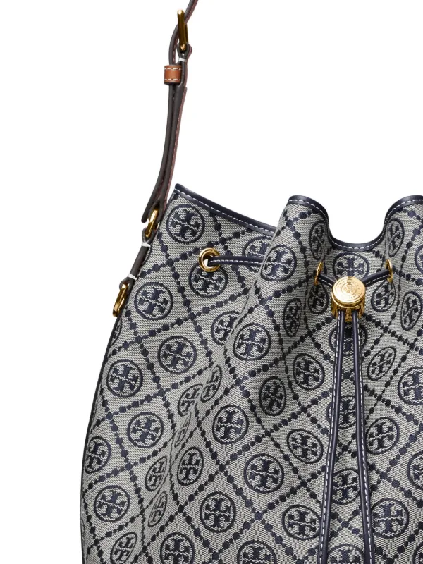 Tory Burch T Monogram Bucket Bag | Blue | FARFETCH