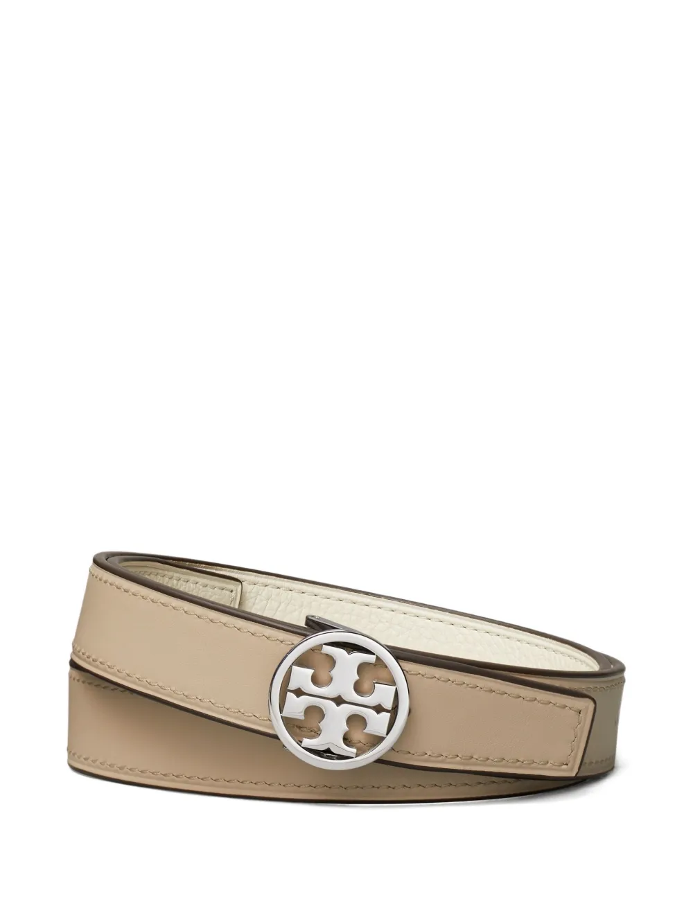 Tory Burch Miller leren gewikkelde riem - Wit