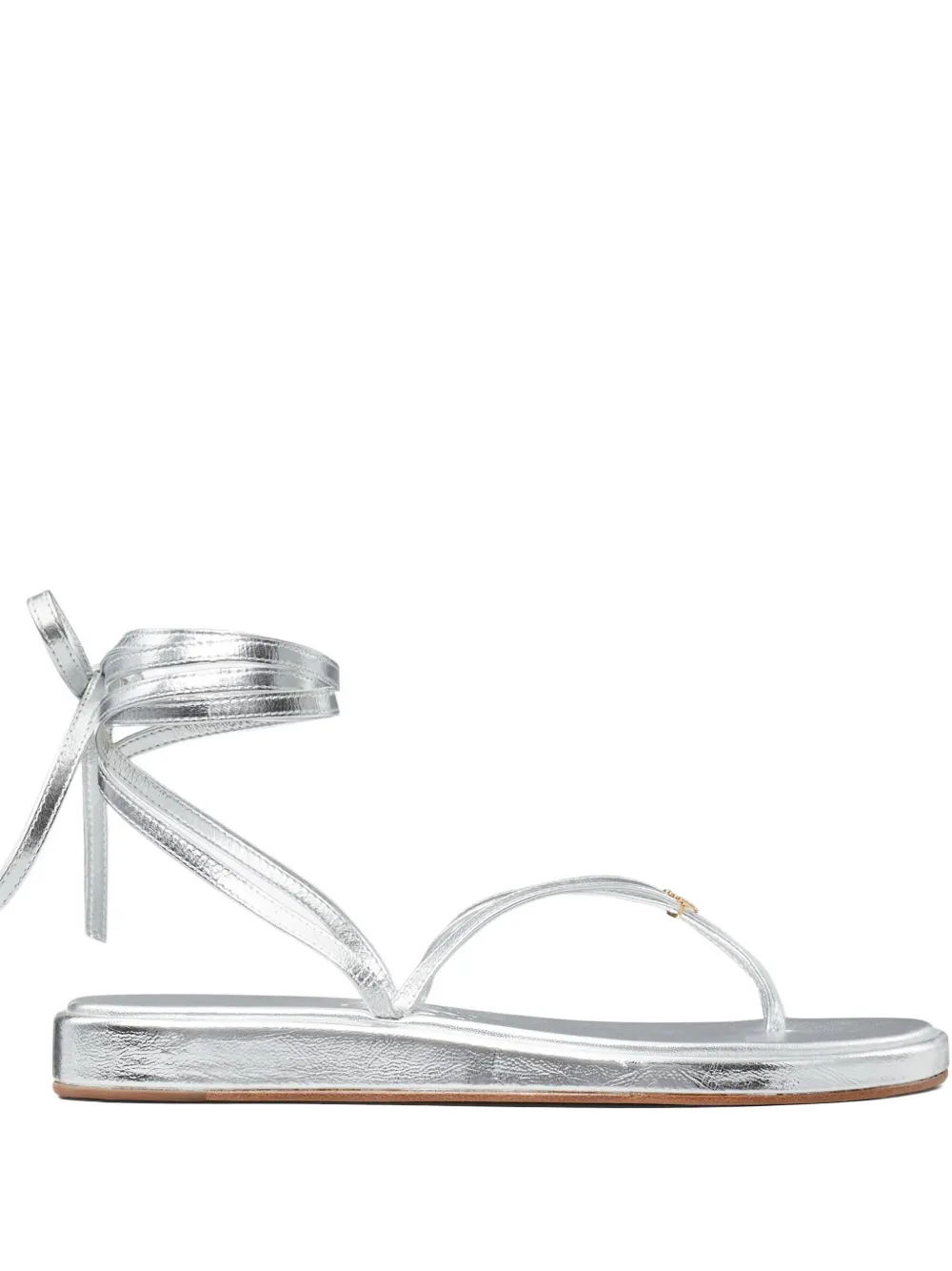 Tory Burch Capri metallic strappy sandals Silver