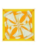 Tory Burch Sailboat-print square scarf - Orange