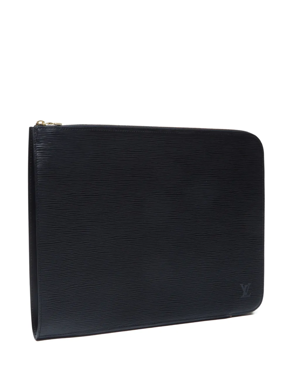 Pre-owned Louis Vuitton 1997 Poche Documents 38 Laptop Bag In Black
