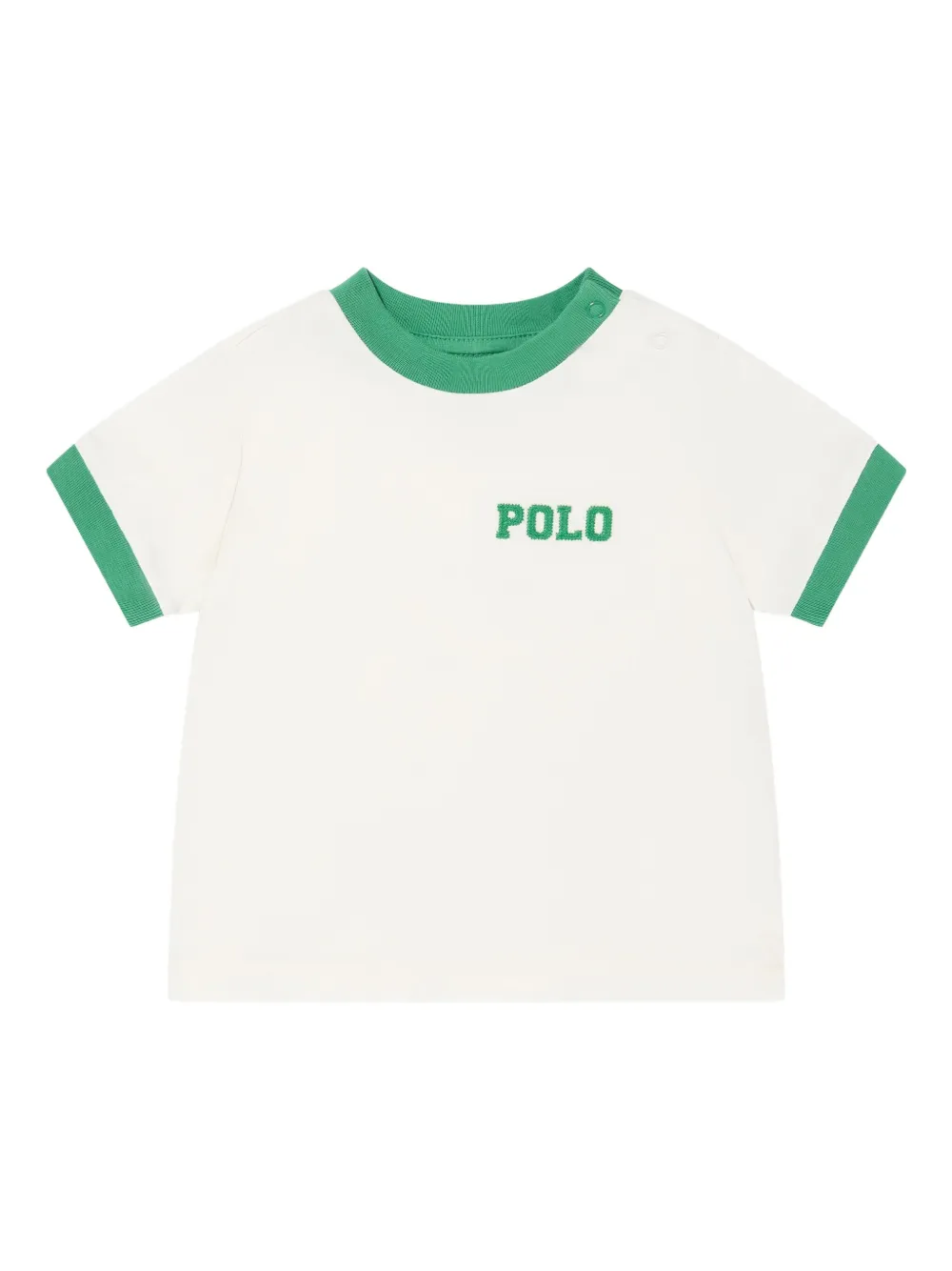 POLO RALPH LAUREN KIDS T-shirt met geborduurd logo Wit