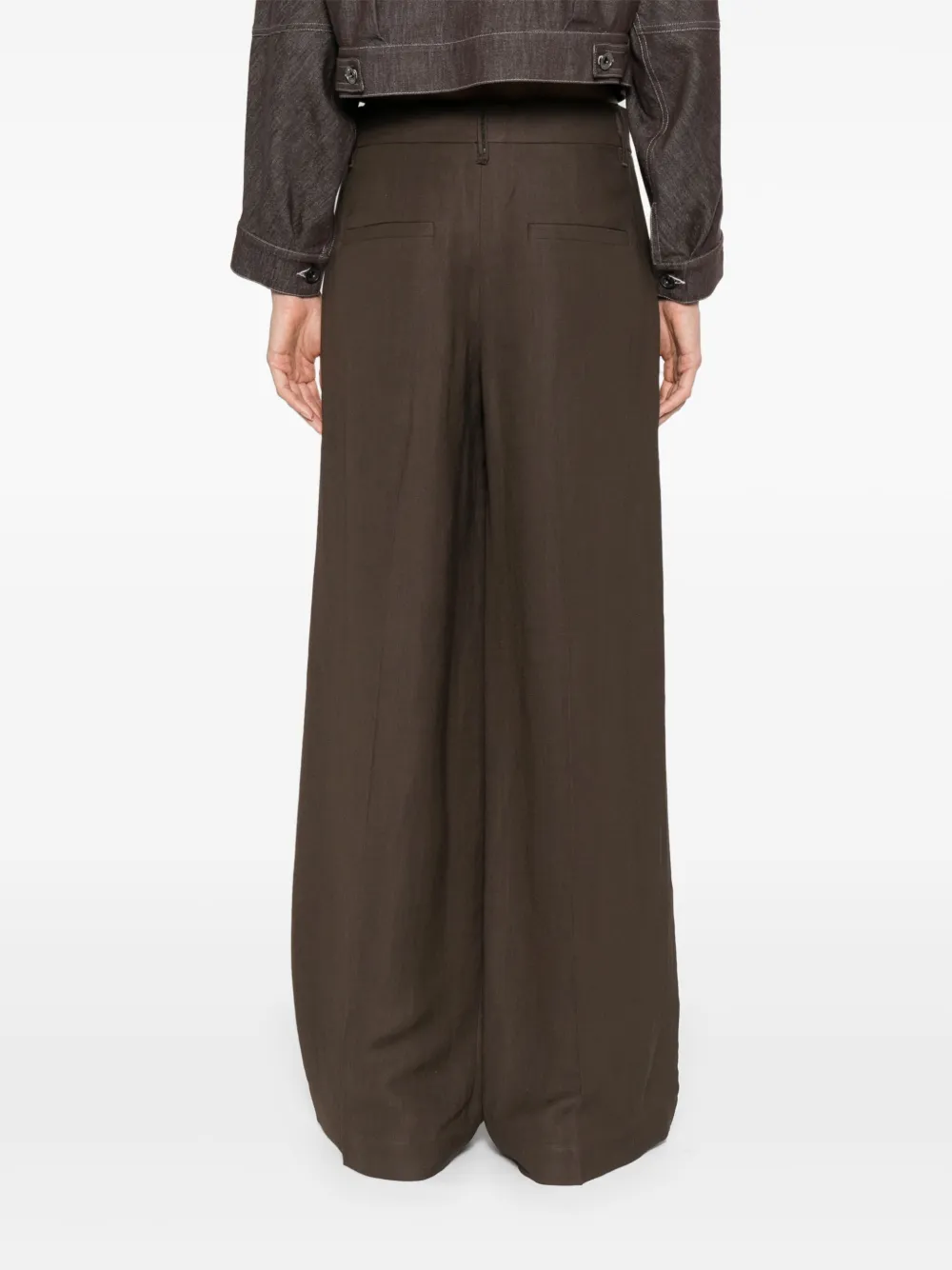Brunello Cucinelli Broek met geplooid detail Bruin