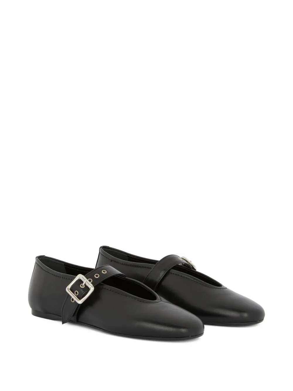 GUGLIELMO ROTTA Shakila buckle-strap ballet flats - Zwart