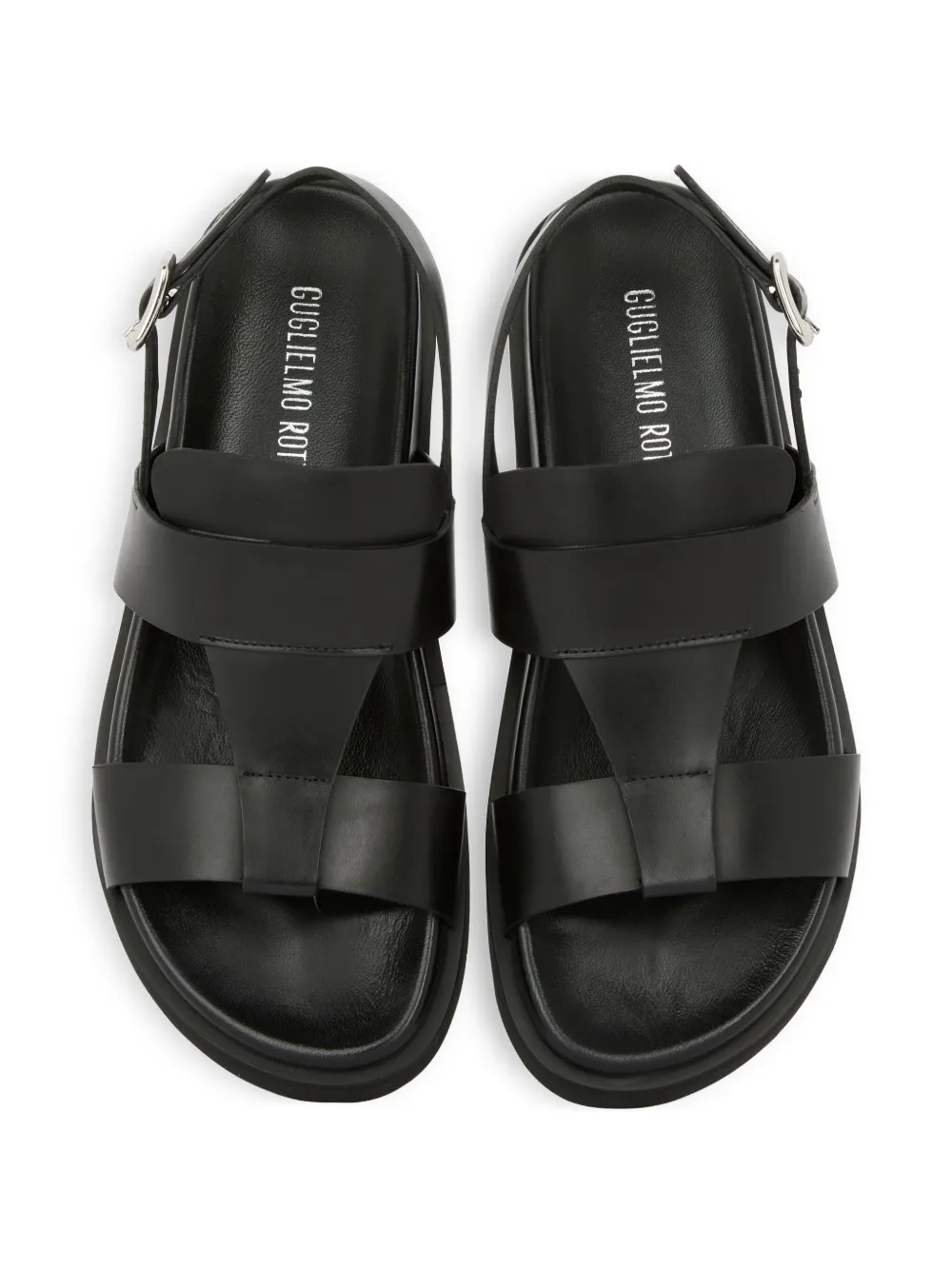 GUGLIELMO ROTTA Tilda strappy flat sandals Zwart
