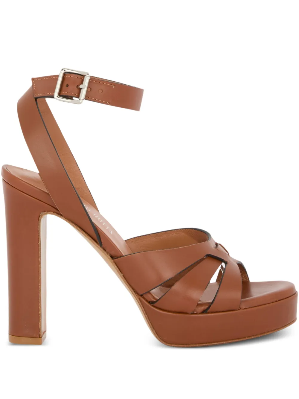 GUGLIELMO ROTTA Gaud platform strappy heeled sandals Bruin