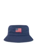 POLO RALPH LAUREN KIDS flag-embroidered bucket hat - Blue