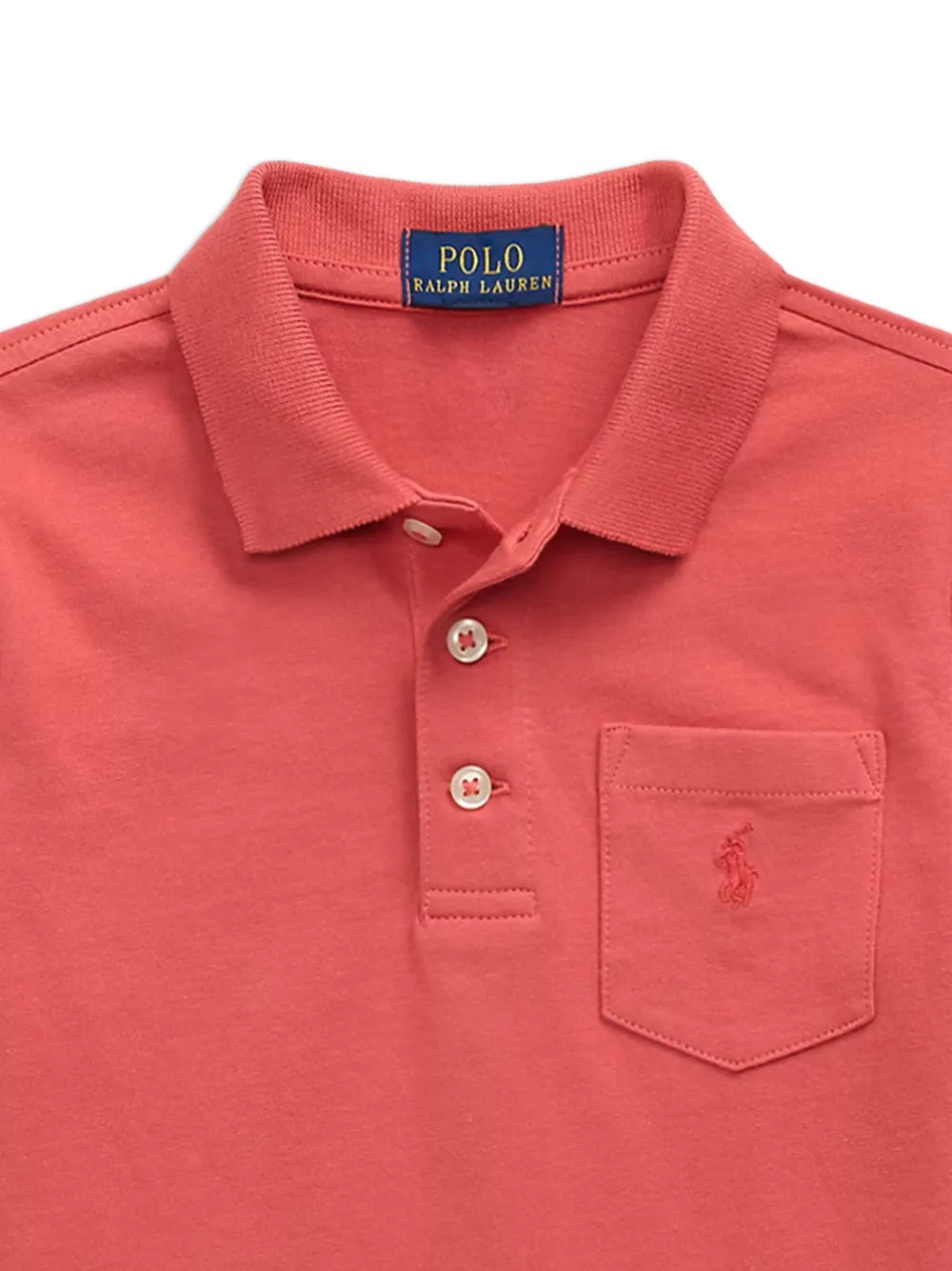 POLO RALPH LAUREN KIDS Katoenen poloshirt met geborduurd logo Rood