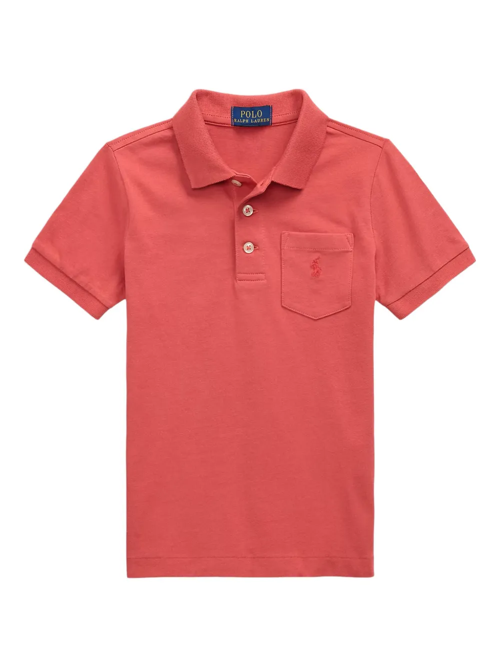 POLO RALPH LAUREN KIDS Katoenen poloshirt met geborduurd logo Rood