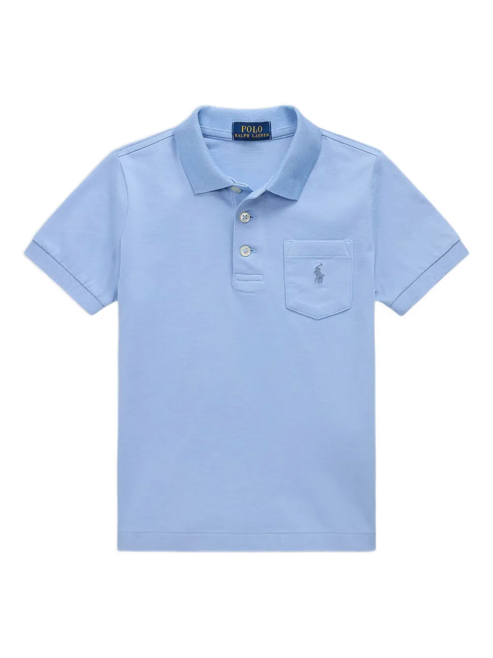 POLO RALPH LAUREN KIDS Katoenen poloshirt met geborduurd logo Blauw