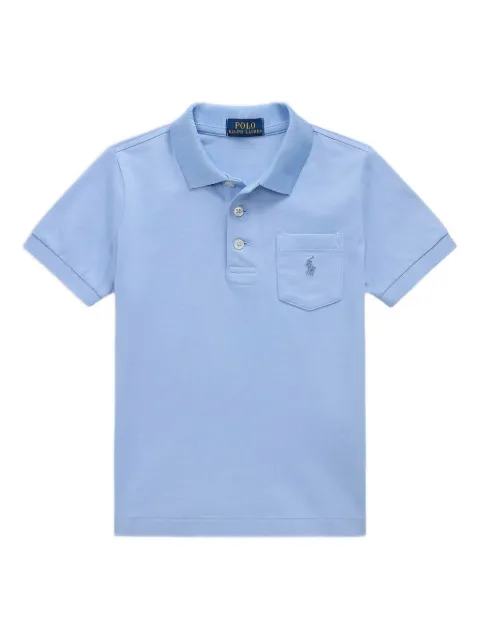 POLO RALPH LAUREN KIDS logo-embroidered cotton polo shirt
