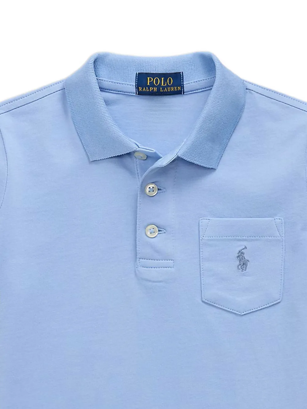 POLO RALPH LAUREN KIDS Katoenen poloshirt met geborduurd logo Blauw