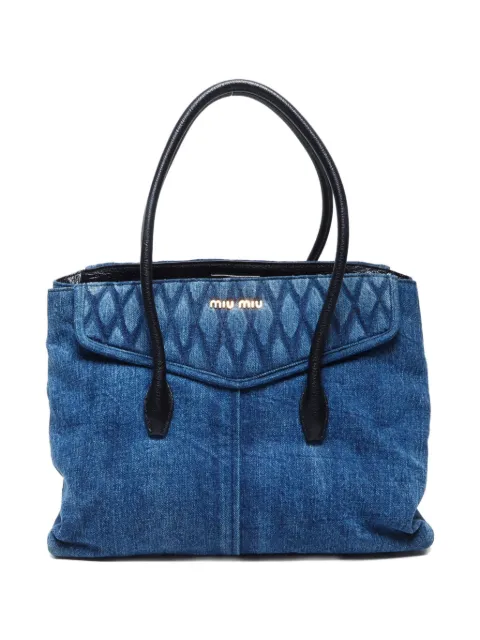Miu Miu Pre-Owned 2010-2020 denim tote bag