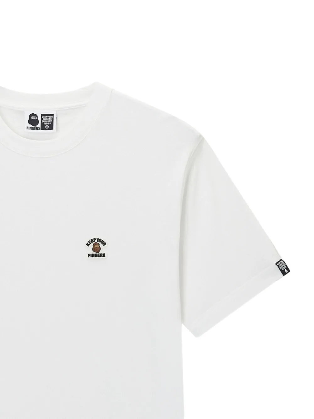 FINGERCROXX T-shirt met logo-applicatie - Wit