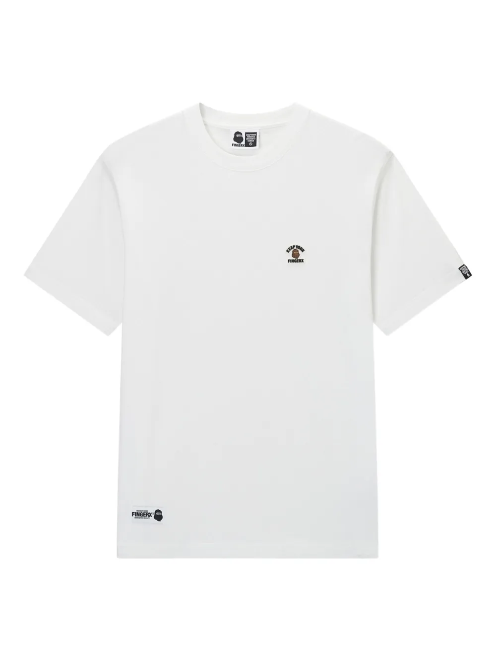 FINGERCROXX logo-appliqué T-shirt - ホワイト FINGERCROXX logo-appliqué T-shirt - ホワイト