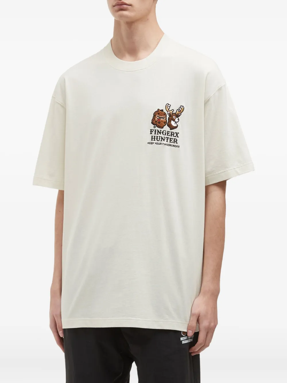 FINGERCROXX T-shirt met ronde hals - Wit