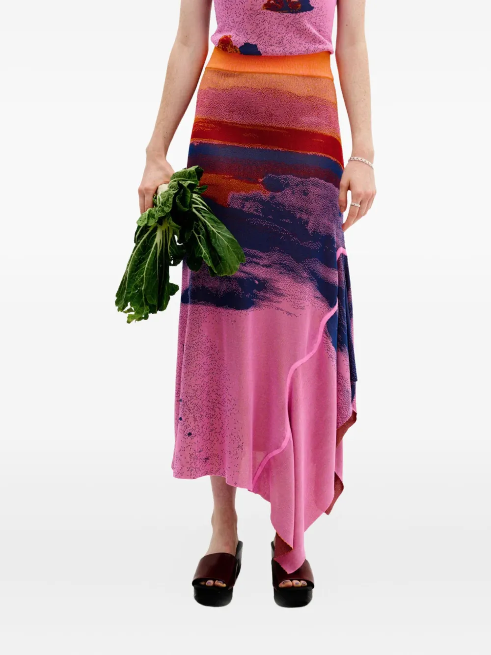 PH5 LAKE-PRINT MAXI SKIRT