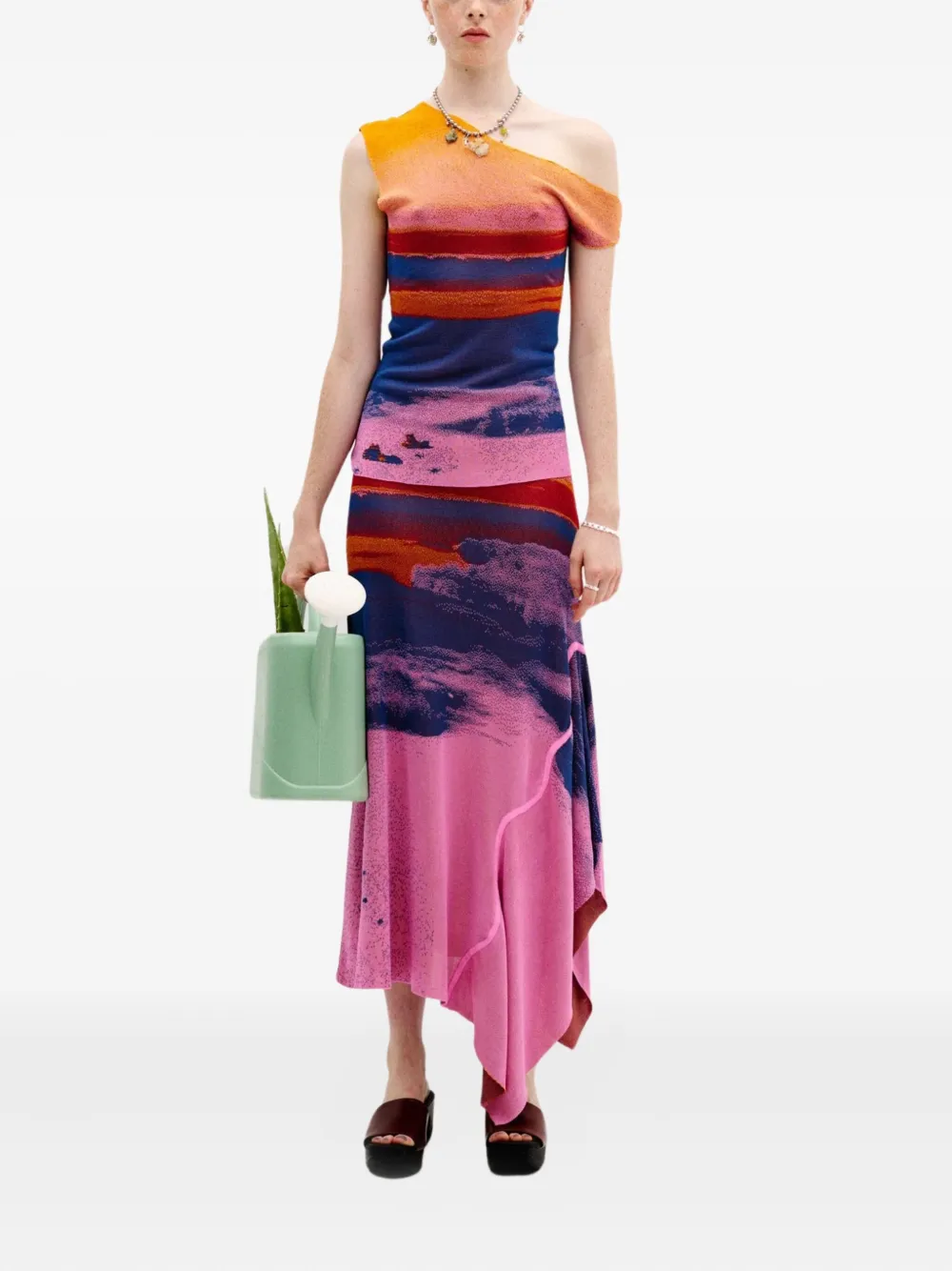 PH5 lake-print maxi skirt - Roze