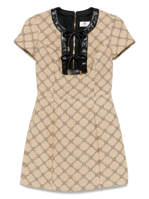 Elisabetta Franchi monogram-jacquard dress