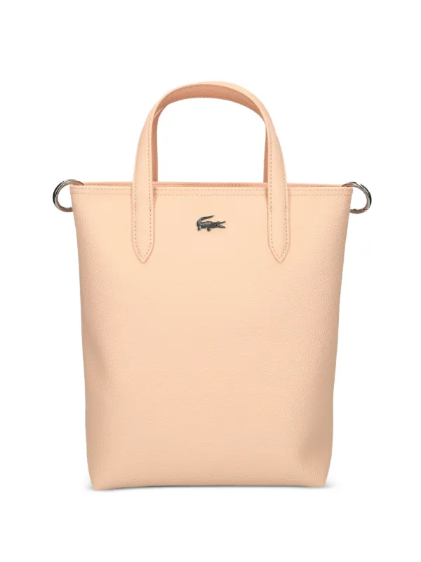 Lacoste Mini Textured Leather Tote Bag Pink FARFETCH PH