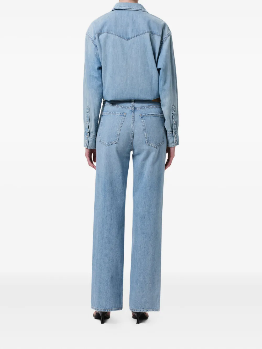 Citizens of Humanity whiskering-effect jeans Blauw