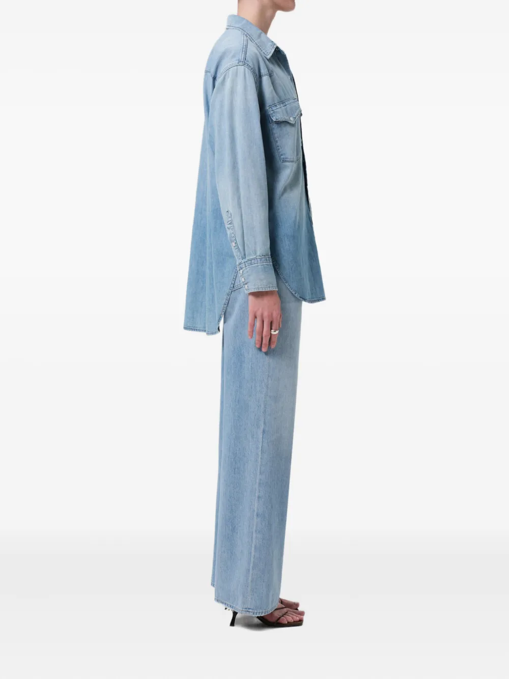 Citizens of Humanity whiskering-effect jeans Blauw