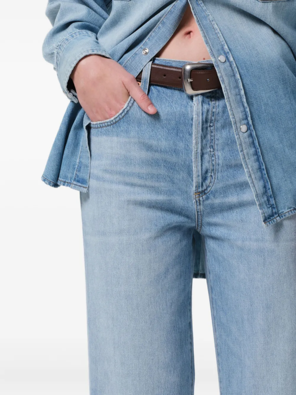 Citizens of Humanity whiskering-effect jeans Blauw