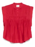 MARANT ÉTOILE organic cotton-blend blouse - Red