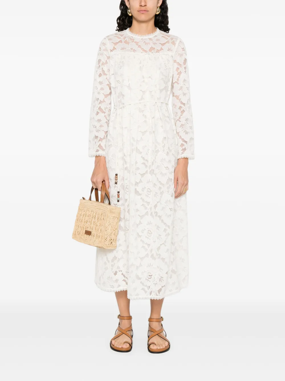 ZIMMERMANN embroidered-lace dress - Wit