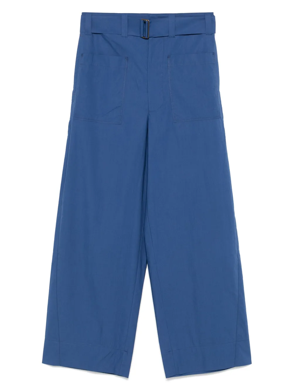 cotton straight trousers