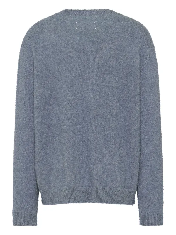 Maison Margiela ライトブルー Vネックニットセーター Maison