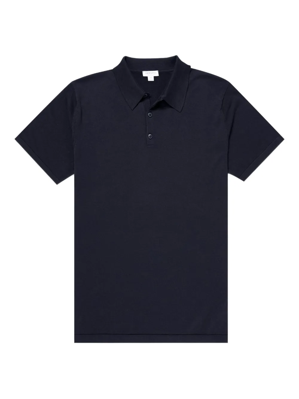 Sunspel Short-sleeve Button Polo Shirt In Blue