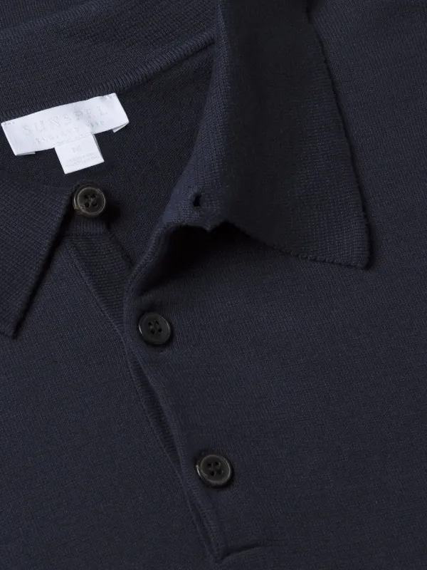 Sunspel short-sleeve Button Polo Shirt | Blue | FARFETCH IN