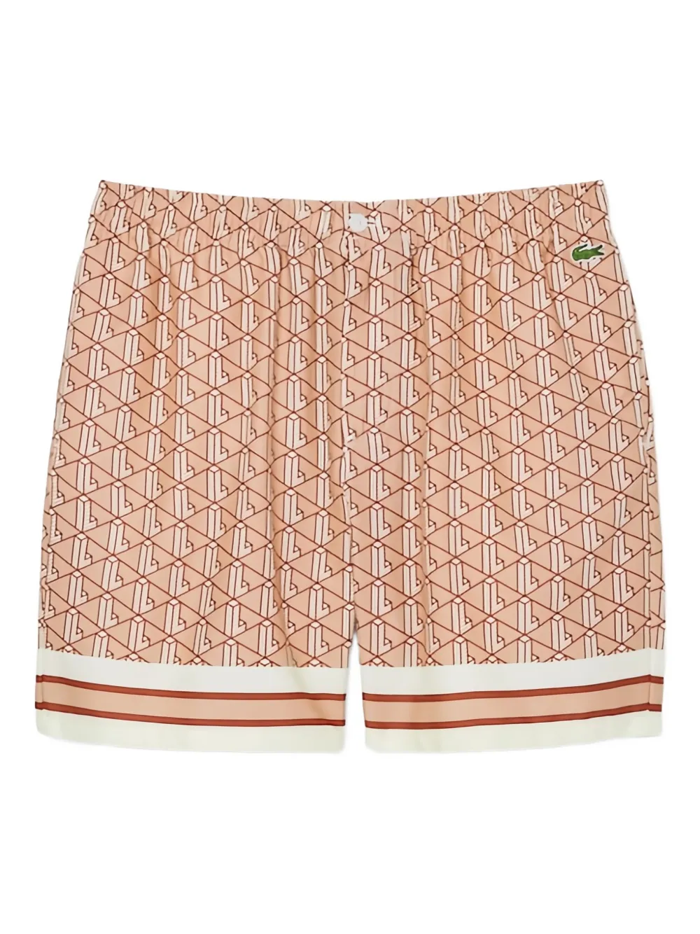 Lacoste monogram print shorts | Neutrals | Image 1