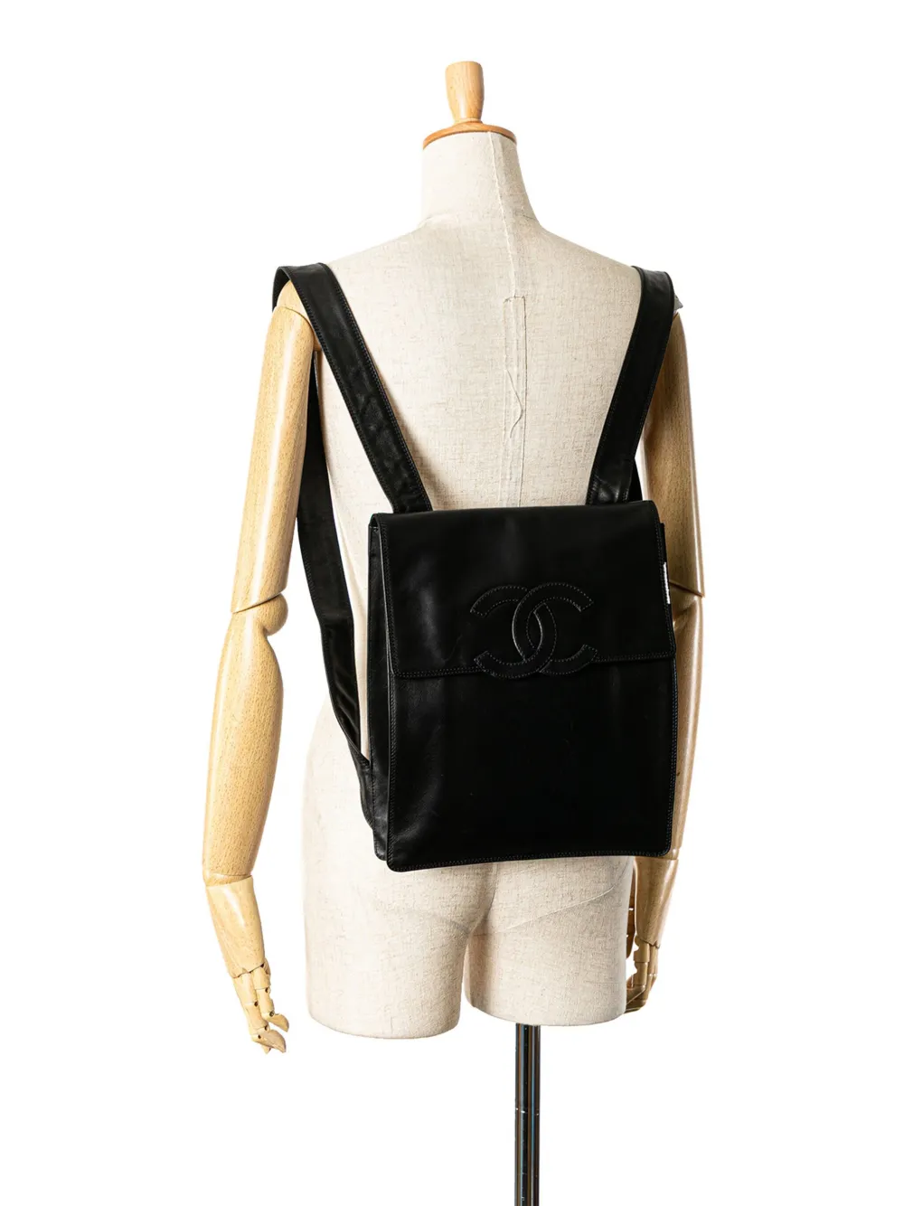 Pre-owned Chanel 2000-2002 Cc Lambskin Backpack