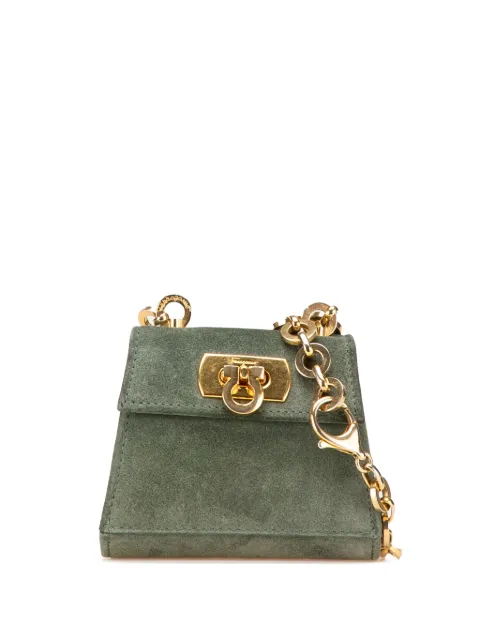 Ferragamo Pre-Owned 2000-2024 Mini Gancini Suede Chain crossbody bag