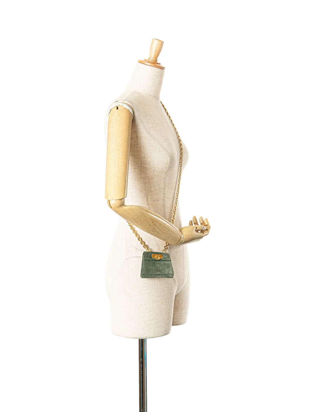 Ferragamo Pre-Owned 2000-2024 Mini Gancini Suede Chain crossbody bag | Pre-Owned | Image 2