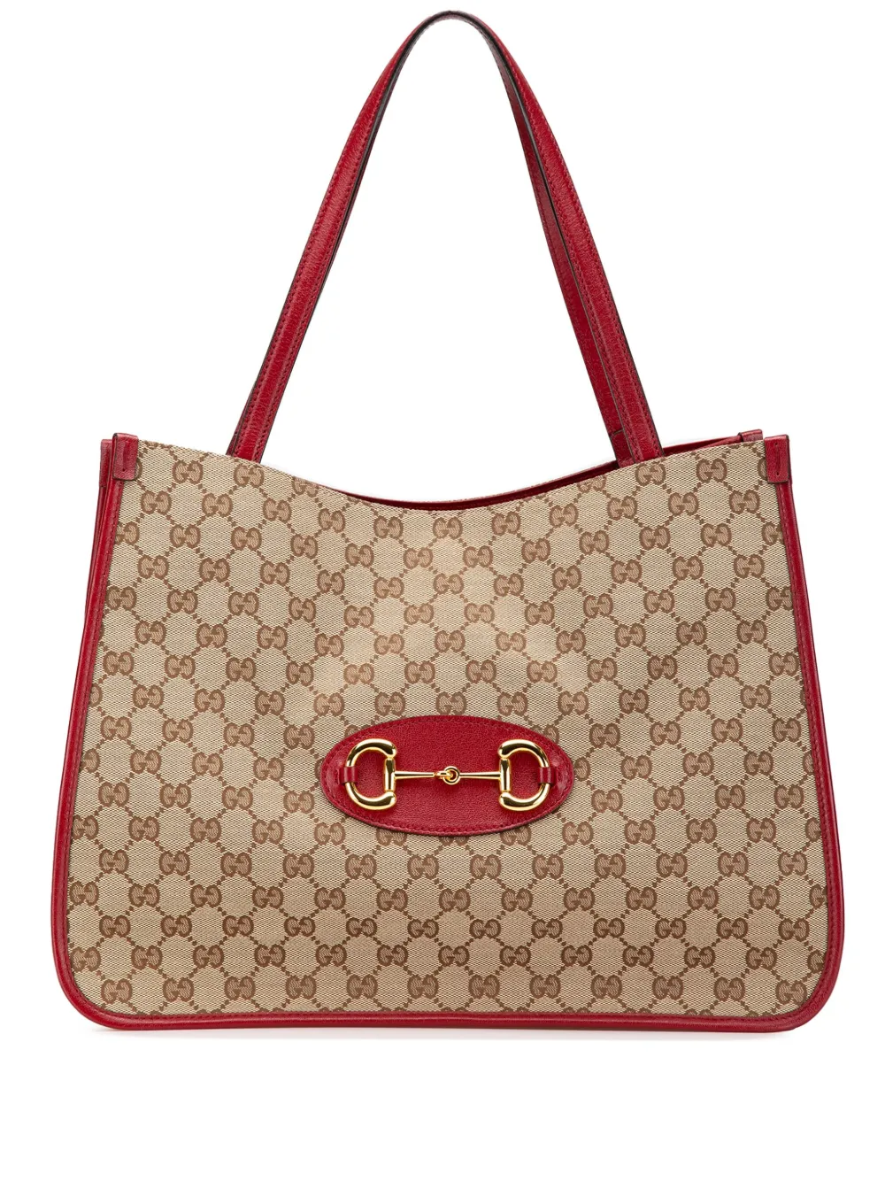 Pre-owned Gucci 2016-2024 Gg Canvas Horsebit 1955 Tote Bag