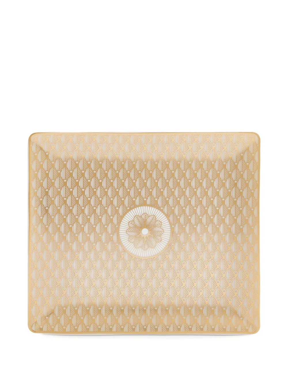 Christofle rectangular flower-pattern tray | Gold | Image 1