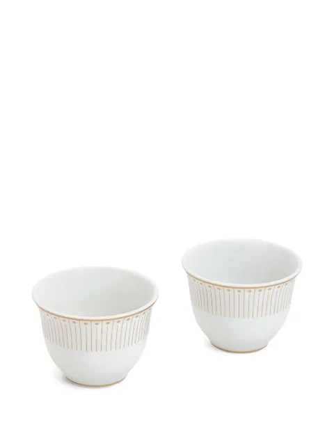 Christofle gold-line porcelain coffee cups set 