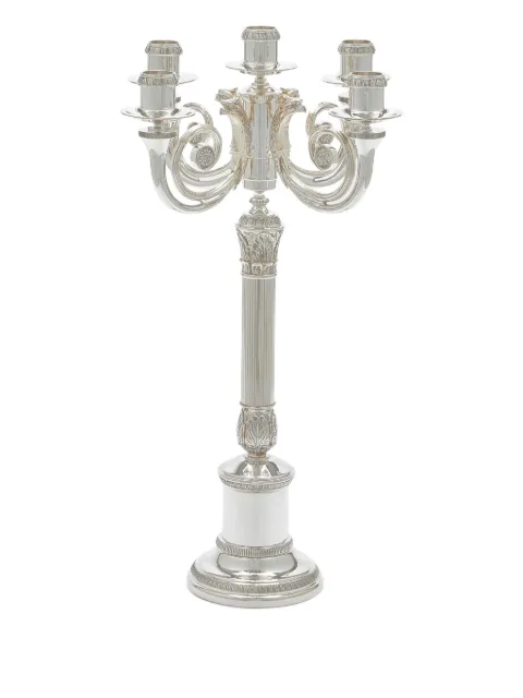Christofle Malmaison leaf-embellished candelabra