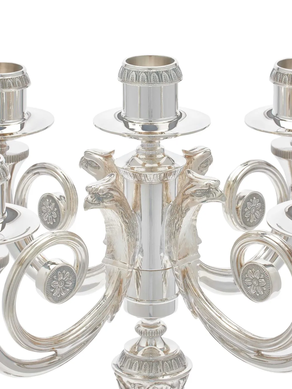 Christofle Malmaison leaf-embellished candelabra | Candle Holders | Image 2
